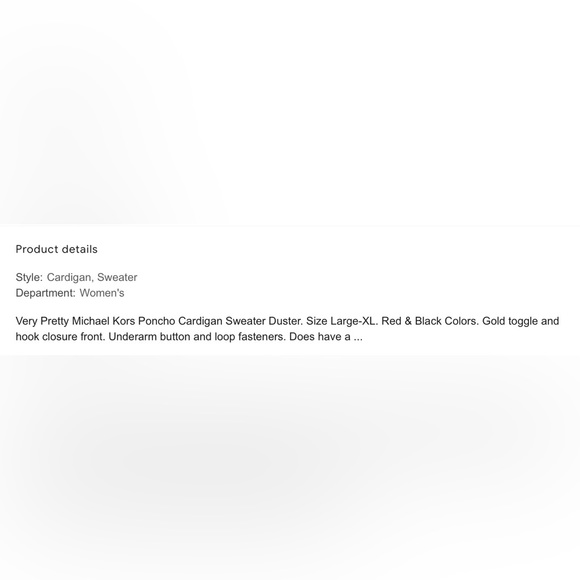 MICHAEL KORS PONCHO L/XL - Picture 7 of 9